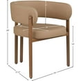 thumbnail image 3 of Meridian Furniture Gideon Tan Vegan Leather Dining Chair (Set of 2), 3 of 8