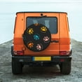 thumbnail image 7 of DouZhe Waterproof Spare Tire Cover, Colorful Animal Pet Paws Prints Adjustable Wheel Covers Fit for Jeep Trailer RV SUV Car, 17 inch, 7 of 7