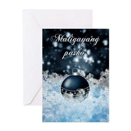 CafePress - Filipino Christmas Card - Greeting Card, Blank Inside (Best Calling Card To Philippines)