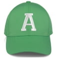 thumbnail image 3 of Daxton Performance Cool Tech Baseball Hat - Green Cap, Silver Logo Letter A, 3 of 3