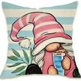 thumbnail image 2 of Summer Pillow Covers 18x18 Inch Gnomes Popsicle Ice Cream Hello Sweet Summer Vibes Pillows Decorative Throw Pillows Summer Decorations Farmhouse Cushion Case, 2 of 4