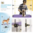 thumbnail image 3 of Adjustable Purple Dog Grooming Table with Slings & Storage - 43" x 23.5" - Ideal for Pet Washing, Trimming & Bathing at Home or Grooming Salon, 3 of 7