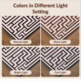 thumbnail image 7 of Design&I 8'x10' Washable Area Rug Snag-Free Pink Maze Inspired Geometric Interlocking Grid Motif Abstract for Dining Room, Large Office, Lounge, 7 of 7