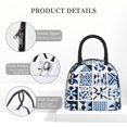 thumbnail image 6 of Men'S And Women'S Universal Portable Lunch Bag Large Hand Insulated Lunch Bag 10.4×8.6in For Picnicdaily Go Out To Play And Work Aliceblue Geometric Patterns_2, 6 of 8