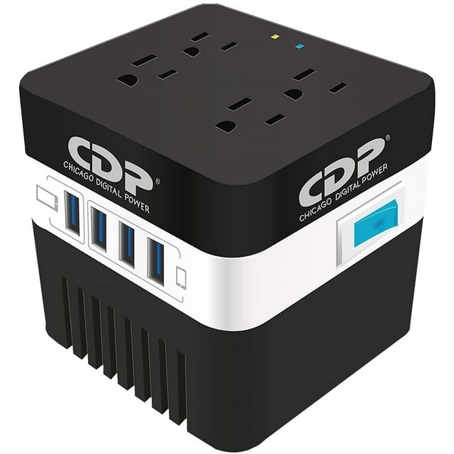 Regulador de Voltaje CDP RU-AVR604 600VA/300W AVR Supresor de Picos 4 Salidas + 4 USB