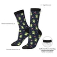 thumbnail image 4 of Daiia Dinosaur Astronaut Print Crew Socks – Soft Breathable Long Socks for Men & Women, Moisture-Wicking & Comfortable Daily Wear Socks, One-Size Fits Most (US 5-11), 4 of 6