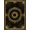 Gold Black, Pattern 1, variant on ODIKA Key Border Sparkle Sunburst Round Symmetrical Shimmer Greek Glam Refined for Dorm Room, Small Living Apartment, Stain Resistant Low Profile