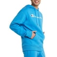 thumbnail image 4 of Champion Men's Powerblend Fleece Graphic Script Logo Pullover Hoodie, up to Size 2XL, 4 of 6