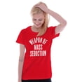thumbnail image 3 of Weapons of Mass Seduction Joke Womens Slim Fit Graphic Tee Brisco Brands L, 3 of 5