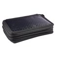thumbnail image 4 of Estuche para lápices para estudiantes, 3 capas, compatible con Ox, con soporte para brochas, bolsa de almacenamiento para maquillaje, color negro, 4 of 5