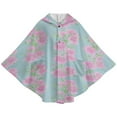 thumbnail image 5 of Floral Pink Pattern Print Blanket Oversized Wearable Hooded Blanket Warm Throw Blanket Buttons Sweatshirt For Women Men Teens Flannel, 5 of 8