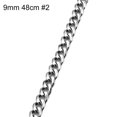 thumbnail image 1 of Flmtop Collier Chaîne à Maillons Torsadés en Acier Inoxydable Plaqué Argent 2-9 mm pour Hommes et Femmes, 1 of 10
