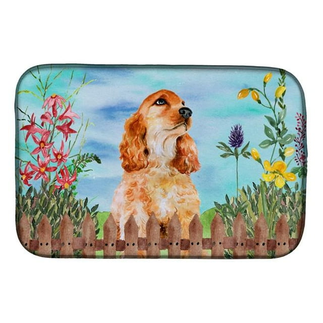 Carolines Treasures CK1268DDM Cocker Épagneul Plat de Printemps Tapis de Séchage