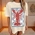 thumbnail image 2 of DHFJKG Oversized T Shirts For Women Short Sleeve Crew Neck Drop Shoulder Graphic Tees Baggy Streetwear Tops, 2 of 4