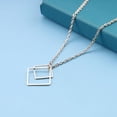 thumbnail image 5 of Collar Gargantilla Cadena Oro Cuadrado Lariat Minimalista TUNC para Mujeres Niñas, 5 of 5