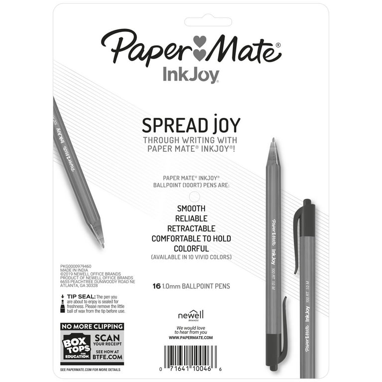 Paper Mate InkJoy 100RT Retractable Ballpoint Pens, Medium