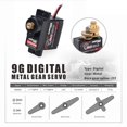 thumbnail image 4 of SURPASS HOBBY 4PCS S0009M 9G Digital Servos Metal Gear Servo, 4 of 5
