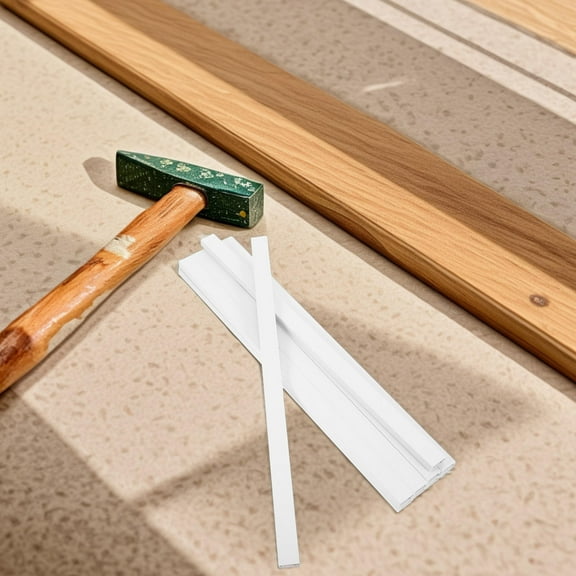 COMPUKAS 1Set White Rectangular PVC Cord Hider for Wall Wire Cover Cable Management 15.7X0.8X0.4in