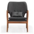 thumbnail image 2 of Ceets Madison Charcoal Linen Lounge Chair Charcoal, 2 of 5