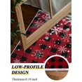 thumbnail image 4 of Christmas Snowflake Area Rug for Bedroom 4x6 Ft Black and Red Buffalo Plaid Super Soft fuzzy Throw Rug Non-Slip Fluffy Plush Indoor Floor Carpet for Living Room Nursery Home Decor, 4 of 8