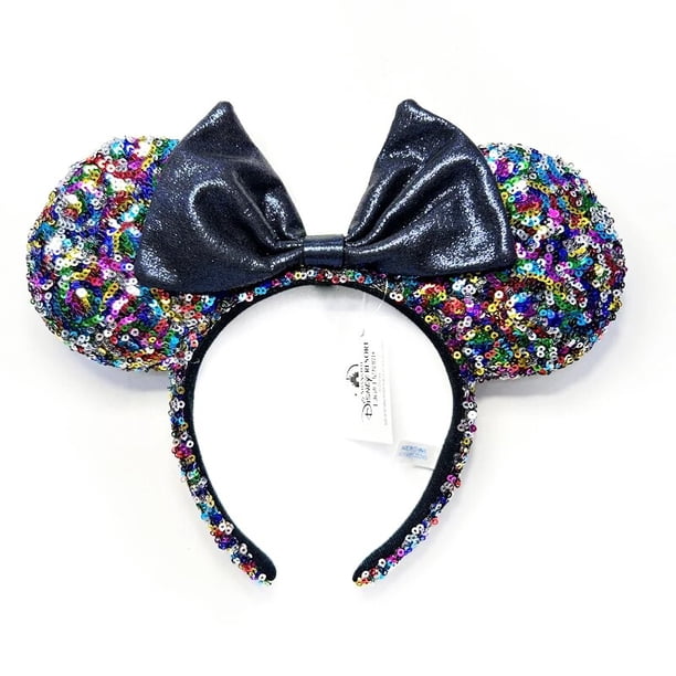 Diadema con orejas de Minnie Mouse de Disney para adultos y niños, diadema con flores, disfraz de diadema de felpa, regalo