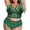 Green, variant on TRUBKH Pajama Set romper Push Up Bustier Crop Top Lace High Waisted Bra 2 Piece Comfortable Seamless Casual Waisted Bikini Adjustable Strap Tummy 2 Piece Underwear Square Neck Blue L