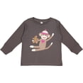 thumbnail image 3 of Inktastic Sock Monkey Gingerbread Boys or Girls Long Sleeve Toddler T-Shirt, 3 of 5