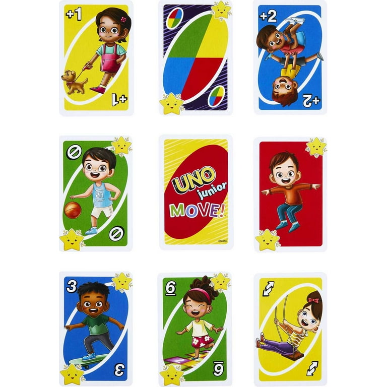 ​UNO Junior Move! Card Game for Kids with Active Play, Simple Rules, 3  Levels of Play and Matching
