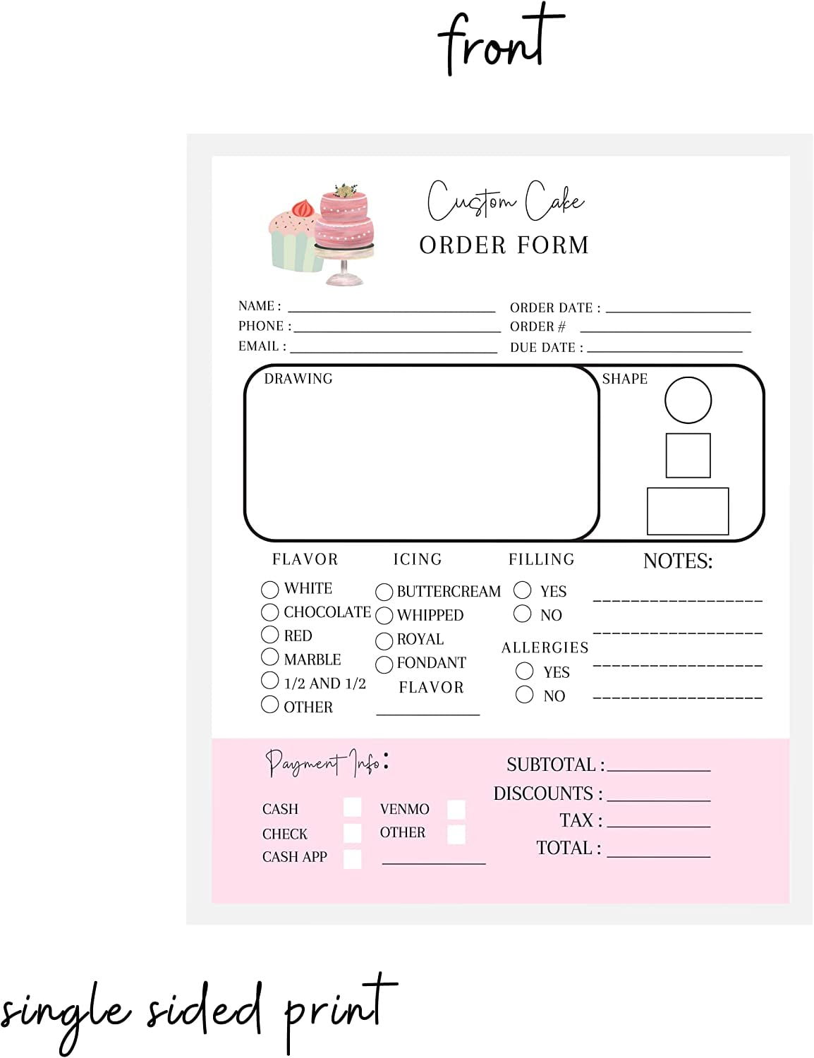 custom-cake-order-form-sheets-50-pk-for-bakers-dessert-wedding-birthday-party-cake-form-book-bakers-supplies-small-business-planner-8-5x11-inches-walmart-com for Free Printable Cake Order Forms Custom Cake Order Form Sheets 50 pk for Bakers Dessert Wedding Birthday Party Cake Form Book Bakers Supplies Small Business Planner 8.5x11 inches - Walmart.com for Free Printable Cake Order Forms