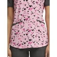 thumbnail image 6 of Scrubstar Women's "Sentimental Hearts" V-Neck Print Scrub Top WM12T751GB, 6 of 6