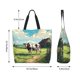 thumbnail image 5 of Balery Prairie Pasture Cow Bolsa Tote Estilo Estético con Cremalleras, Bolsa de Hombro, Bolsa de Compras Grande y Plegable, 5 of 8