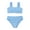 Blue, variant on Vedolay Girls Summer Swimisuit 2 Piece High Waisted Criss Cross Cut Out Bikini Swimsuit Bathing Suit,Black 5-6 Years