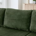 thumbnail image 5 of 132.48" Boneless Couch, Green Sectional Couches for Living Room, Compressed Corduroy Sleeper Sofa, No Assembly, 5 of 9