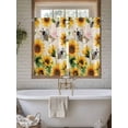 thumbnail image 6 of Sunflower Farmhouse Kitchen Curtains 54 Inches length, Spring Summer Vintage Floral Bee Window Treatment Curtain Drapes, Thermal Insulated Drapes for Basement Hotel RV, 42"x54", 2 Panels, 6 of 7