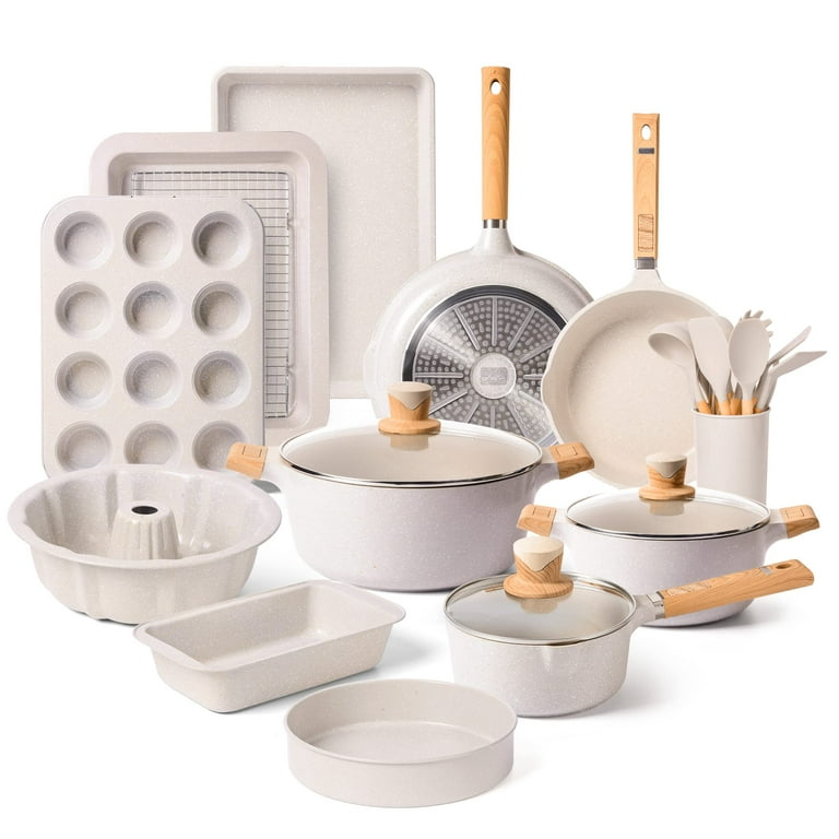 Pots and Pans Set - Nonstick Kitchen Cookware + Bakeware Set