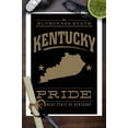 thumbnail image 3 of Kentucky State Pride, Gold on Black (9x12 Wall Art Print, Home Decor), 3 of 3