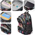 thumbnail image 4 of Black Dog Paw Footprint Backpack for School,Cute School Bag,Schoolbag with Adjustable Shoulder Straps & Padded Back,16.9 Inch, 4 of 5