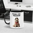 thumbnail image 2 of Freedom Paws Patriotic Great Pyrenees Vintage Memorial Day 11oz Accent Two-tone Mug Pyr Dog Lover Coffee Tea Cup - 12006, 2 of 5