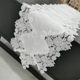 thumbnail image 3 of QualitChoice Simple Embroidery Table Runner White Lace Tablecloth Fabric Dining Tea Exquisite Kitchen Decoration White 35*120 cm 1 Pc, 3 of 6