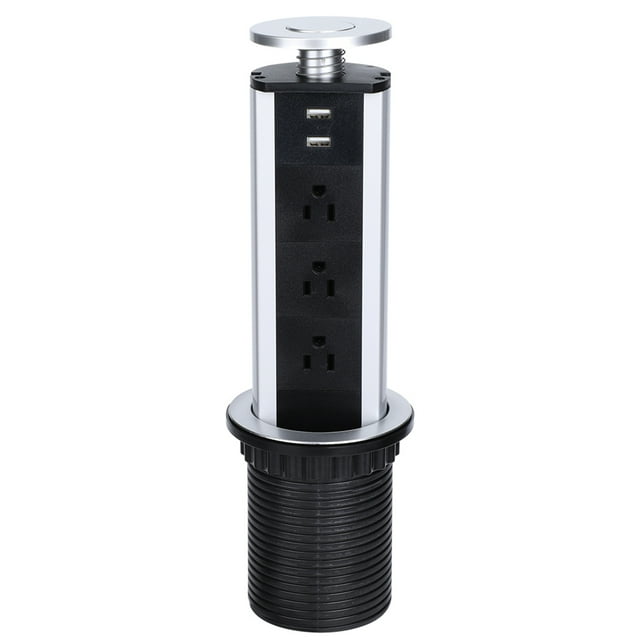 Worktop Desk Pull Socket,Electrical Power Outlet Home Pop Up Outlet Home Kitchen Worktop Desk Striking Appearance