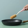 thumbnail image 4 of Palm Pan Brush Non-stick Pan Brushes Do Not Hurt Pots And Pans Kitchen Brush Long Handle Cleaning Dishwashing BrushFeatures:Quantity: 1Material: PlasticColors: Green,P-inkProduct size:, 4 of 7