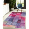thumbnail image 4 of Abstract Decorative Rug, Rainbow Colored Geometric Square Shaped Blurry Effects Watercolor Design, Quality Carpet for Bedroom Dorm and Living Room, 6 Sizes, Ceil Blue, by Ambesonne, 4 of 4
