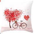 thumbnail image 1 of ITFABS Valentine?s Day Pillow Covers Love Heart Tree Bicycle Tower, 1 of 6