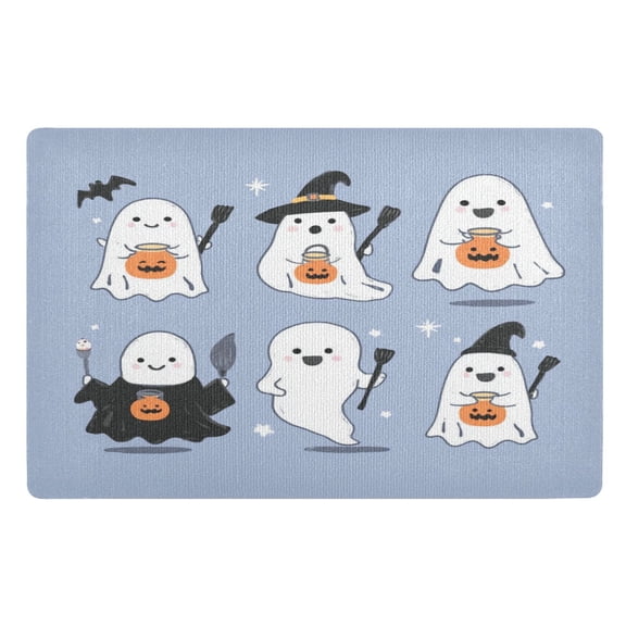 32x20 Inch Doormat Indoor Entrance Mat Entrance Welcome Mat Outdoor Mats for Front Door Cartoon Ghost Clip Art