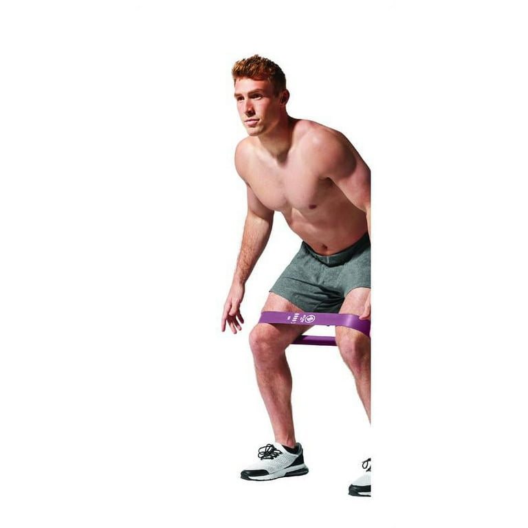 Athletic Works Loop Exercise Bands 3 Pieces Set Light Medium Heavy 12 In. x 3 In. Carry Pouch Included Walmart