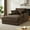 Brown, variant on Aukfa Oversized Double Chaise Lounge Modular Boneless Couch for Living Room, 2 Cup Holders, 4 Pillows, Corduroy, Dark Gray