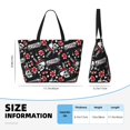 thumbnail image 4 of Xecao Vintage Skull Casino for versatile beach bag for women includes zipper pockets and waterproof material, ideal for vacations and adventures., 4 of 7