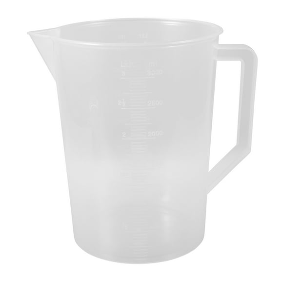 MRLESS Large Capacity 3000ml Plastic Measuring Cup With Clear Graduations Wide Mouth For Laboratory Kitchen Measurements Oil Measuring