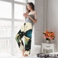 thumbnail image 5 of Yiaed Blue Black Butterfly Art Print Womens Lounge Pants, Loose PJ Bottoms, Long Pajama Pants for Women-XX-Large, 5 of 6
