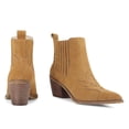 thumbnail image 6 of Ronilurn Fall Heeled Chelsea Boots Women Faux Suede Pointed Toe Booties, 6 of 6